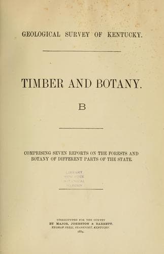 Tapa de Timber and botany