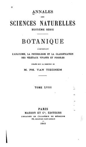 Tapa de Annales des sciences naturelles