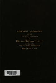 Tapa de Orville Hitchcock Platt: (late a Senator from Connecticut) Memorial ..