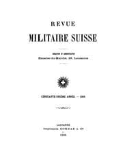 Tapa de Revue militaire suisse