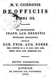 Tapa de M. T. Ciceronis De officiis libri III