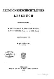 Tapa de Religionsgeschichtliches lesebuch, in verbindung mit W. Grube ...