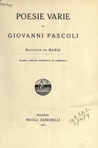 Tapa de Poesie varie