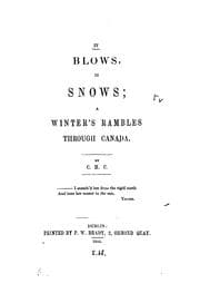 Tapa de It Blows, it Snows: A Winter's Rambles Through Canada