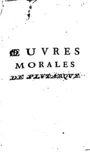 Tapa de Œuvres morales