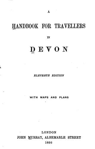 Tapa de A Handbook for Travellers in Devon