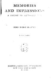 Tapa de Memories and Impressions: A Study in Atmospheres
