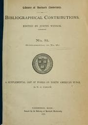 Tapa de A list of works on North American fungi