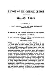 Tapa de History of the Catholic Church: For Use in Seminaries and and Colleges