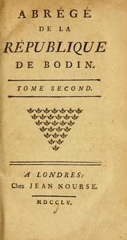 Tapa de Abrégé de la République de Bodin