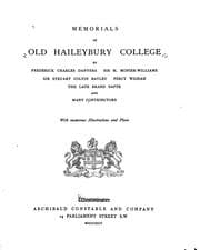 Tapa de Memorials of old Haileybury College