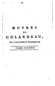 Tapa de Œuvres de Colardeau, de l'Académie françoise ..