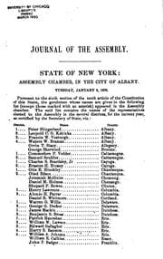 Tapa de Journal of the Assembly of the State of New York