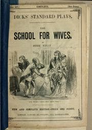 Tapa de The school for wives [a comedy in five acts]