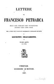 Tapa de Lettere di Francesco Petrarca: delle cose familiari libri ventiquattro ..