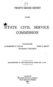 Tapa de Report of the State Civil Service Commission