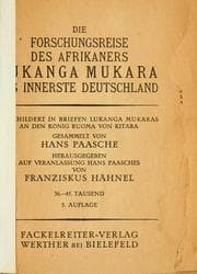 Tapa de Die Forschungsreise des Afrikaners Lukanga Mukara ins innerste Deutschland, geschildert in Briefen Lukanga Mukaras an den K©·onig Ruoma von Kitara
