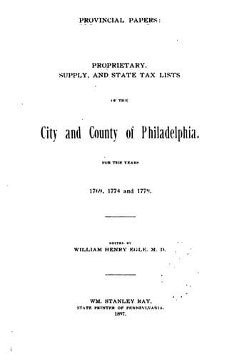 Tapa de Pennsylvania Archives