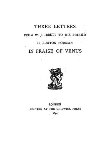 Tapa de Three letters from W. J. Ibbett