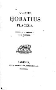 Tapa de Quintus Horatius Flaccus: Opera
