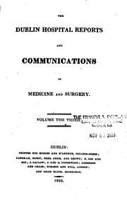 Tapa de Dublin Hospital. Reports and Communications in Medicine and Surgery, 1818-1830