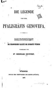 Tapa de Die legende von der pfalzgräfin Genovefa