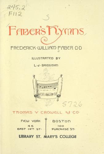 Tapa de Faber's hymns