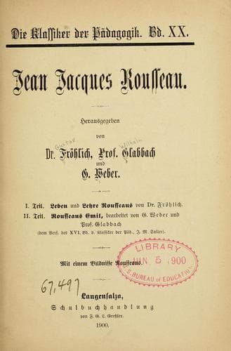 Tapa de Jean Jacques Rousseau