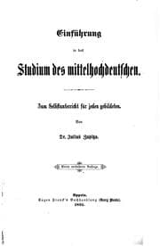 Tapa de Einführung in das Studium des mittelhochdeutschen