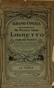 Tapa de Tosca: An Opera in Three Acts