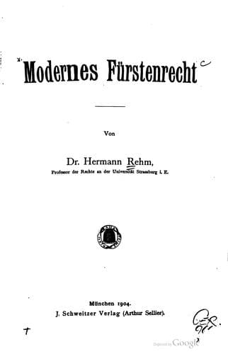 Tapa de Modernes Fürstenrecht