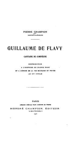 Tapa de Guillaume de Flavy
