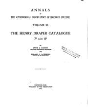 Tapa de The Henry Draper Catalog