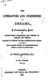 Tapa de The literature and curiosities of dreams
