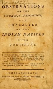 Tapa de Some observations on the situation, disposition, and character of the Indian natives of this continent