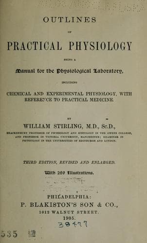 Tapa de Outlines of practical physiology