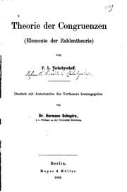 Tapa de Theorie der Congruenzen