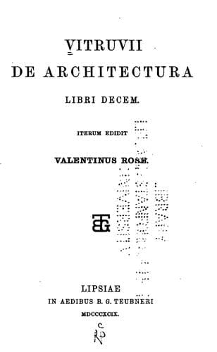 Tapa de Vitruvii De architectura libri decem