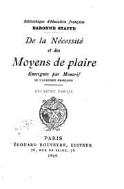 Tapa de De la nécessité et des moyens de plaire