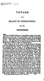 Tapa de Voyage from France to Cochin-China: In the Ship Henry