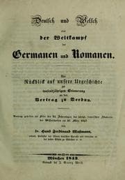 Tapa de Deutsch und Welsch, oder, Der Weltkampf der Germanen und Romanen