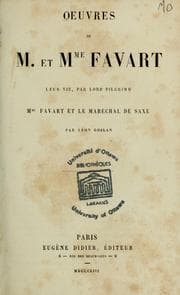 Tapa de Oeuvres de M. et Mme Favart ; [précédé de] Leur vie, par Lord Pilgrimm [et de] Mme Favart et le Maréchal de Saxe par Léon Gozlan