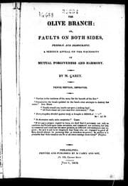 Tapa de The olive branch, or, Faults on both sides, federal and democratic