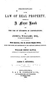 Tapa de Principles of the Law of Real Property