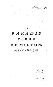 Tapa de Le paradis perdu de Milton: poëme héroïque traduit de l'anglois