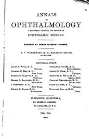 Tapa de Annals of Ophthalmology