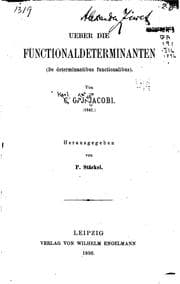 Tapa de Ueber die functionaldeterminanten
