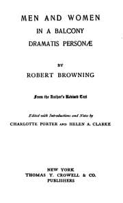 Tapa de Men and Women: In a Balcony; Dramatis Personae