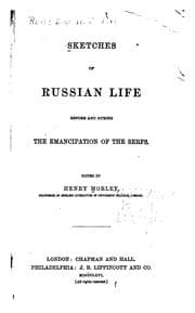 Tapa de Sketches of Russian life before and during the emancipation of the serfs