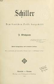Tapa de Schiller dem deutschen Volke dargestellt